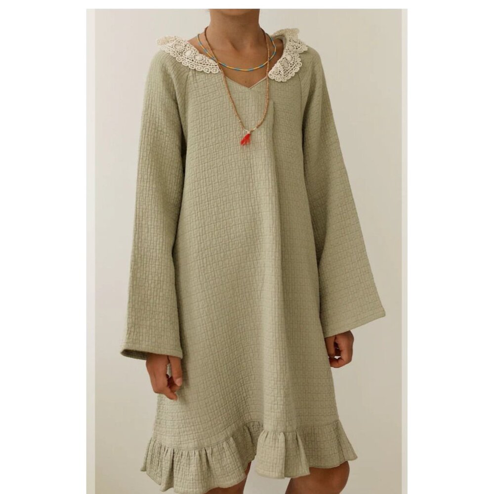 Girls Yoli & Otis French Country GREEN LAGEN LOOK ORGANIC COTTON Dress SIZE 4Y